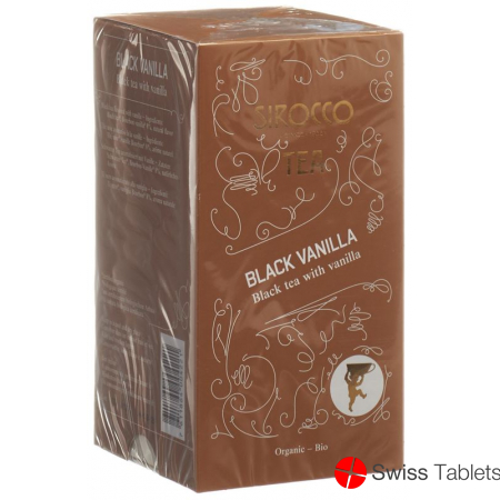 Sirocco Black Vanilla Tea Bags 20 pcs