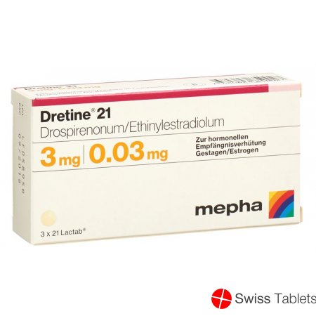 Dretine 21 Lactab 3 x 21 pcs