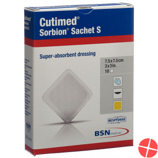 Cutimed Sorbion Sachet S 7.5x7.5cm 10 Stück