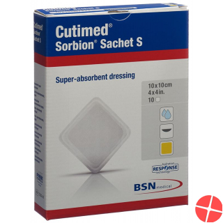 Cutimed Sorbion Sachet S 10x10cm 10 Stück
