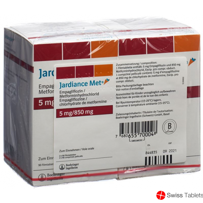 Jardiance Met Filmtabl 5/850 mg 2 x 90 pcs