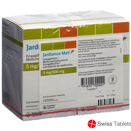 Jardiance Met Filmtabl 5 / 500mg 2 x 90 pcs