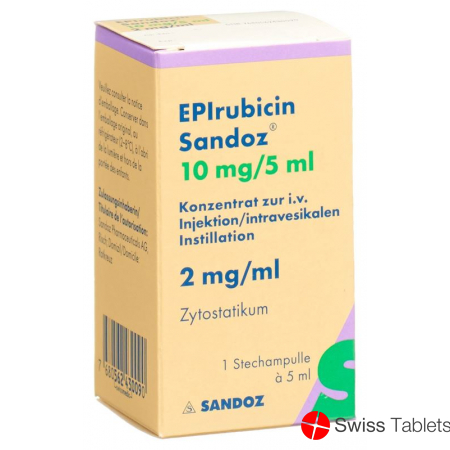 Epirubicin Sandoz 10 mg / 5ml Durchstf 5 ml