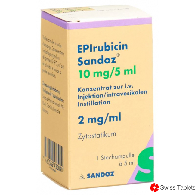 Epirubicin Sandoz 10 mg / 5ml Durchstf 5 ml