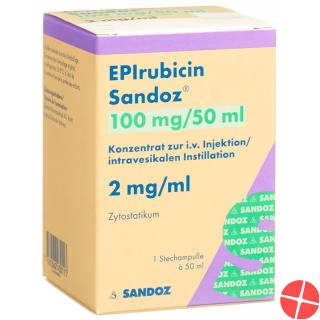 Epirubicin Sandoz 100 mg / 50 ml 50ml Durchstf