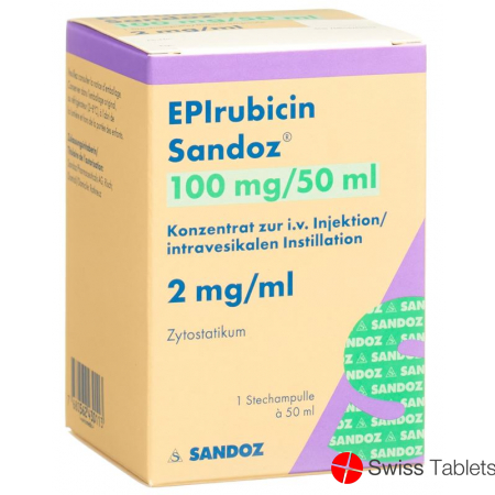 Epirubicin Sandoz 100 mg / 50 ml 50ml Durchstf