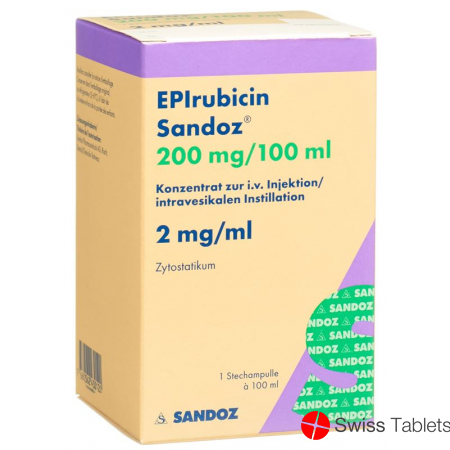 Epirubicin Sandoz 200 mg / 100ml 100 ml Durchstf