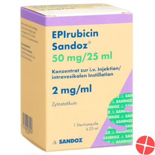 Epirubicin Sandoz 50 mg / 25 ml 25ml Durchstf