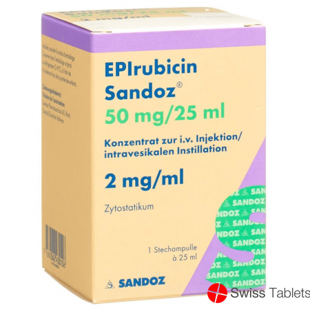 Epirubicin Sandoz 50 mg / 25 ml 25ml Durchstf