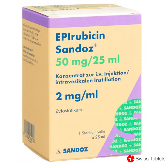 Epirubicin Sandoz 50 mg / 25 ml 25ml Durchstf