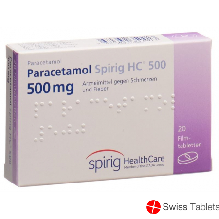 Paracetamol Spirig HC Filmtabl 500 mg 20 pieces
