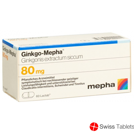 Ginkgo Mepha Lactab 80 mg 60 pcs