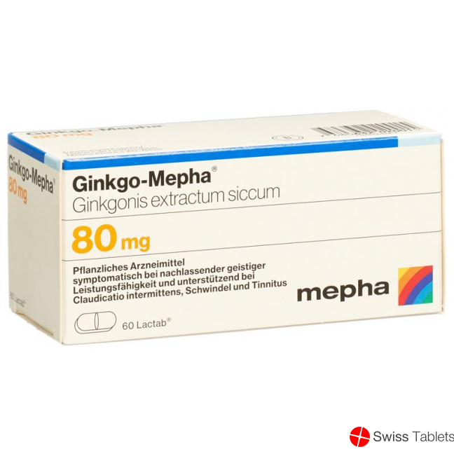 Ginkgo Mepha Lactab 80 mg 60 pcs