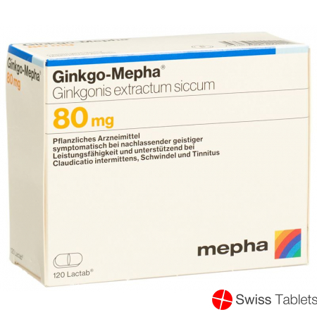 Ginkgo Mepha Lactab 80 mg 120 pcs