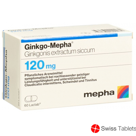 Ginkgo Mepha Lactab 120 mg of 60 pcs