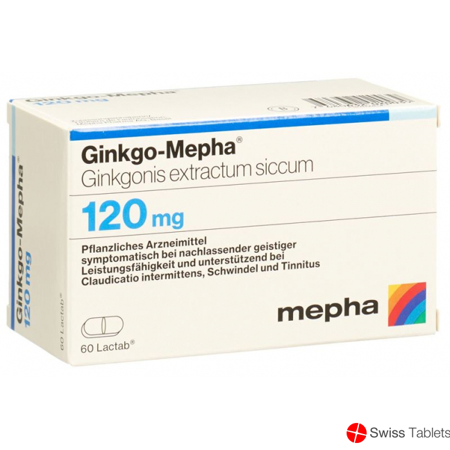 Ginkgo Mepha Lactab 120 mg of 60 pcs