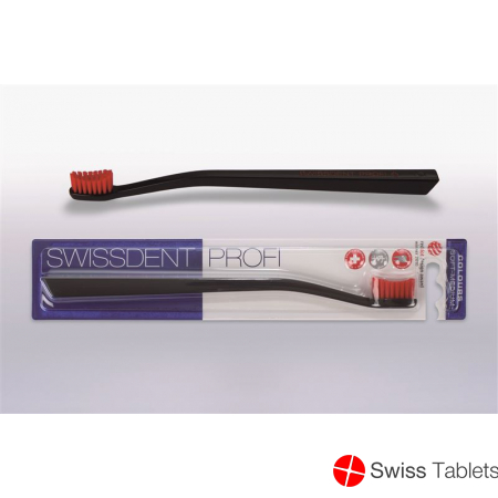 Swissdent Colors toothbrush black / red soft-medium
