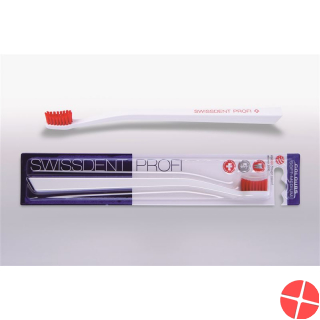 Swissdent Colors white toothbrush / red soft-medium