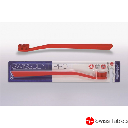 Swissdent Colors toothbrush red soft-medium