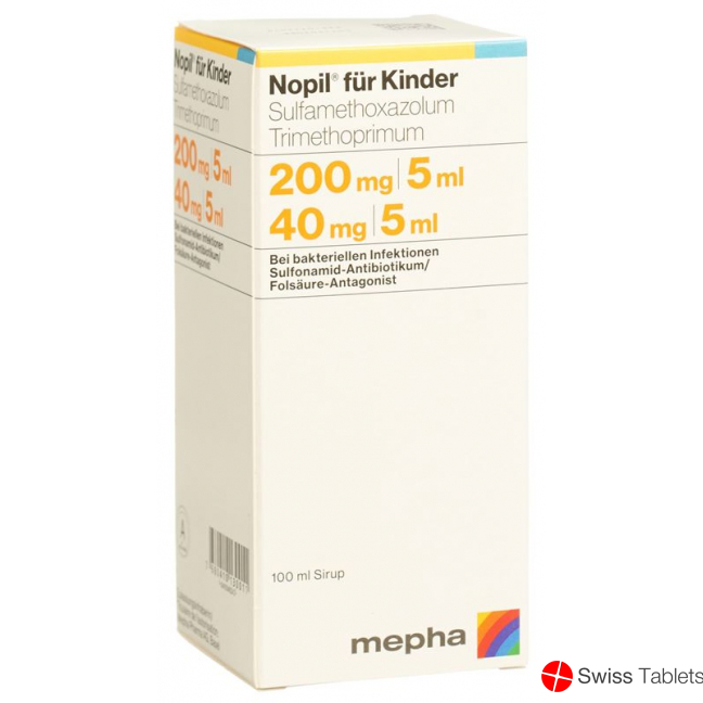 Nopil syrup child 200 / 40mg Fl 100 ml