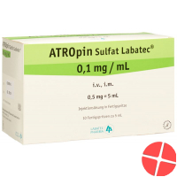 Atropine sulfate Labatec Inj Lös 0.5 mg / 5 ml 10 ml 5 Fertspr