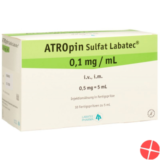 Atropine sulfate Labatec Inj Lös 0.5 mg / 5 ml 10 ml 5 Fertspr