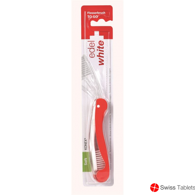 Edel+white Flosserbrush To Go Whitening Travel Toothbrush buy online