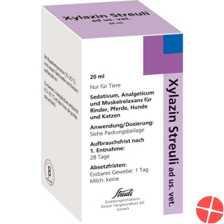 Xylazin Streuli Injektionslösung 20mg/ml Ad Us Vet. 20ml