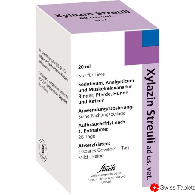 Xylazin Streuli Injektionslösung 20mg/ml Ad Us Vet. 20ml buy online