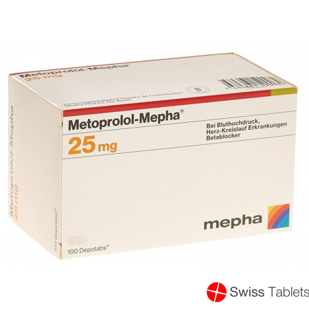Metoprolol Mepha Depotabs 25 mg 100 pcs
