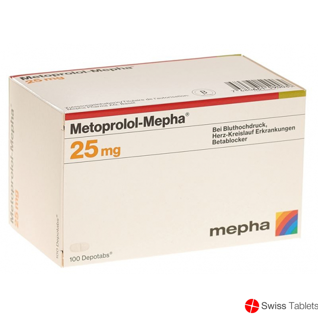 Metoprolol Mepha Depotabs 25 mg 100 pcs