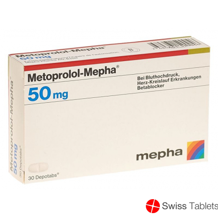 Metoprolol Mepha Depotabs 50 mg 30 pcs