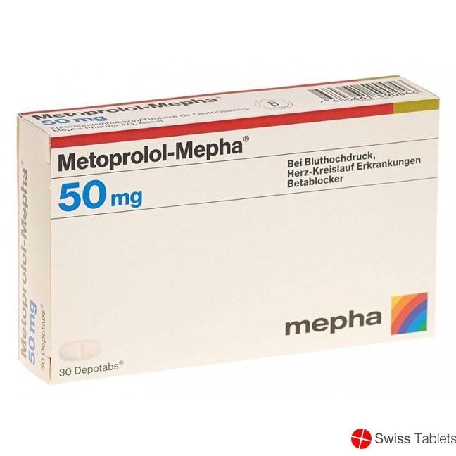 Metoprolol Mepha Depotabs 50 mg 30 pcs