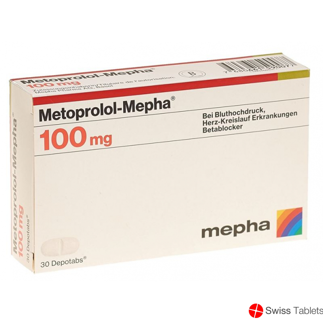 Metoprolol Mepha Depotabs 100 mg 30 pcs