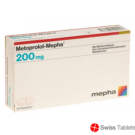 Metoprolol Mepha Depotabs 200 mg 30 pcs