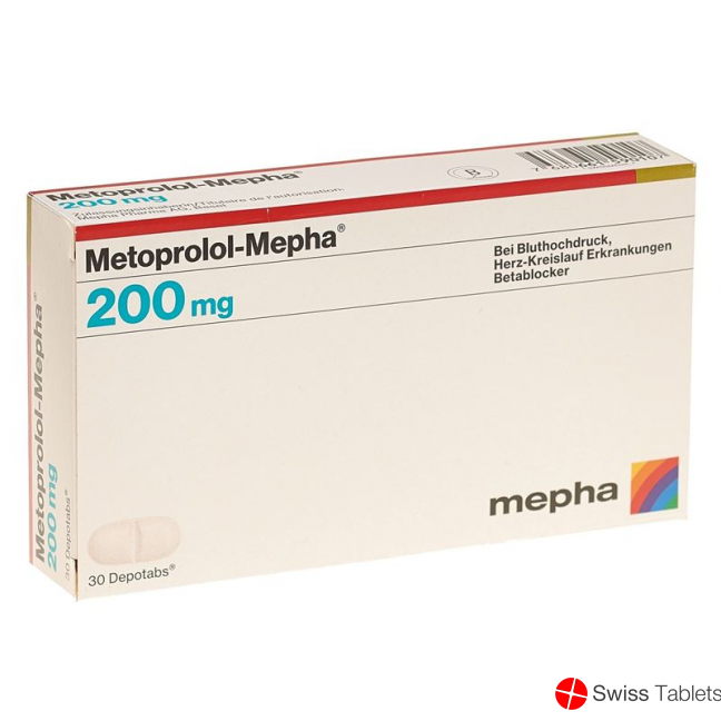 Metoprolol Mepha Depotabs 200 mg 30 pcs