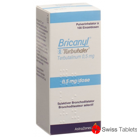 Bricanyl Turbuhaler Inh PLV 0.5 mg 100 doses buy online