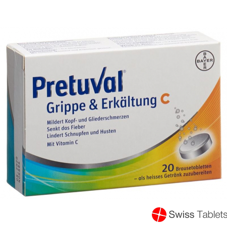 Pretuval flu and cold Brausetabl C 20 pcs