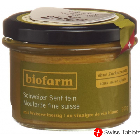 Biofarm Senf Fein Knospe Ch Glas 200g buy online