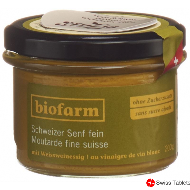 Biofarm Senf Fein Knospe Ch Glas 200g buy online