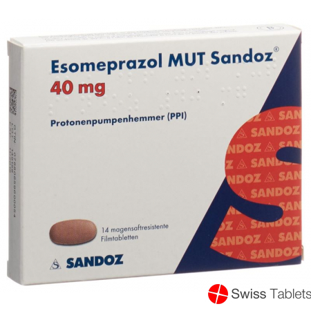 Esomeprazole MUT Sandoz Filmtabl 40 mg 14 pcs