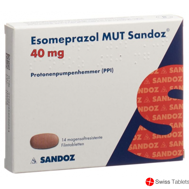 Esomeprazole MUT Sandoz Filmtabl 40 mg 14 pcs