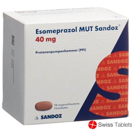Esomeprazole MUT Sandoz Filmtabl 40 mg 98 pcs