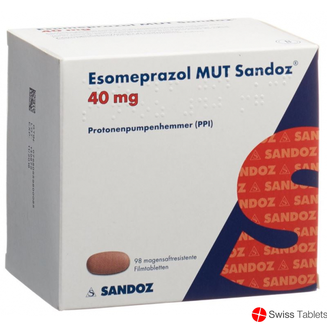 Esomeprazole MUT Sandoz Filmtabl 40 mg 98 pcs