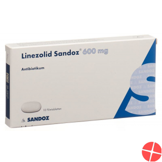 Linezolid Sandoz 600 mg 10 film-coated tablets 