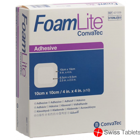 Foam Lite Convatec Silikon-Schaum 10x10cm 10 Stück buy online