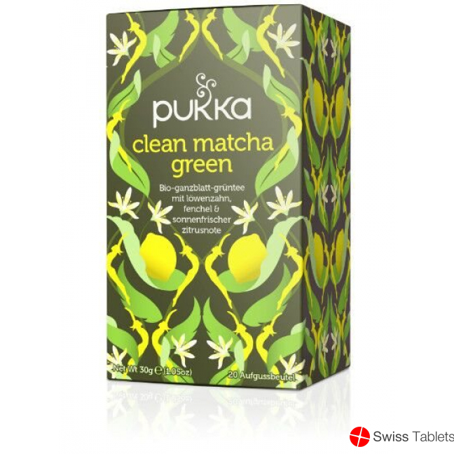 Pukka Clean Matcha Green Tee Bio Beutel 20 Stück buy online Pukka Clean Matcha Green Tee Bio Beutel 20 Stück buy online