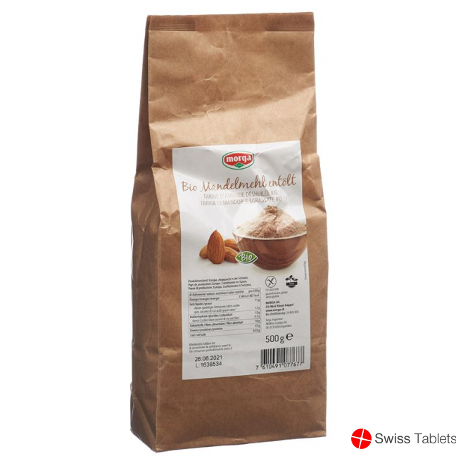Morga Mandelmehl Entölt Glutenfrei Bio 500g buy online