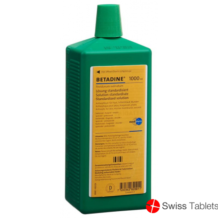 Betadine solution standardized Lös Fl 1000 ml
