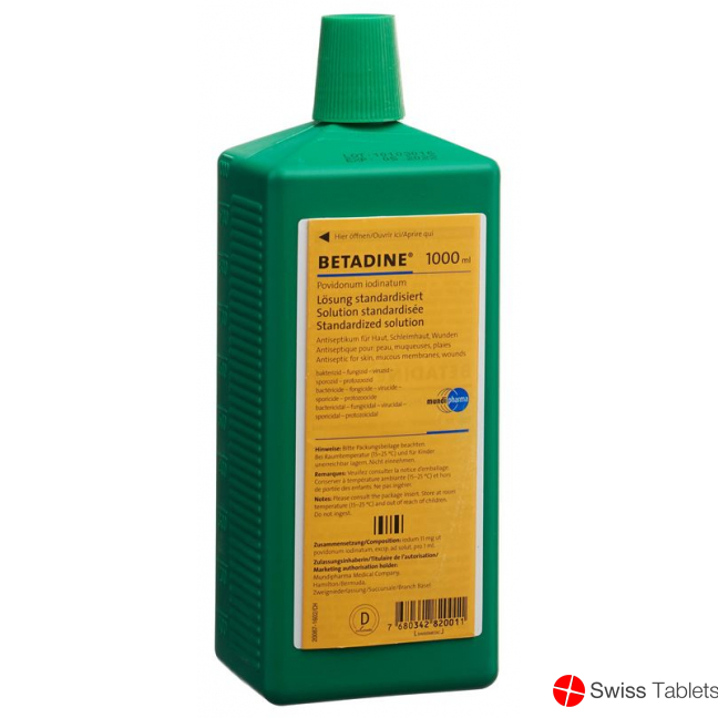 Betadine solution standardized Lös Fl 1000 ml